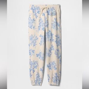 GAP Floral Blue and Cream women's joggers size M